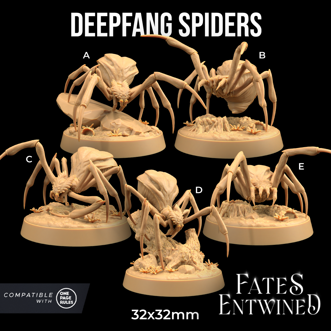 Deepfang Spiders | PRESUPPORTED | Fates Entwined
